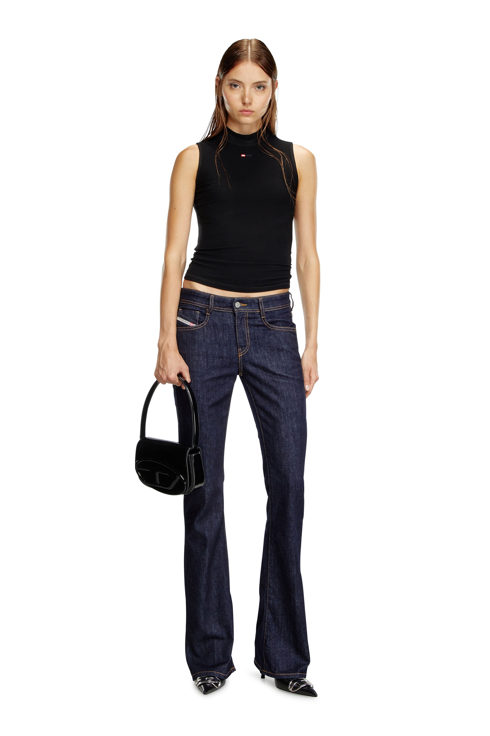 Diesel - 1DR, Woman's 1DR-Iconic shoulder bag in mirrored leather in Black - 2